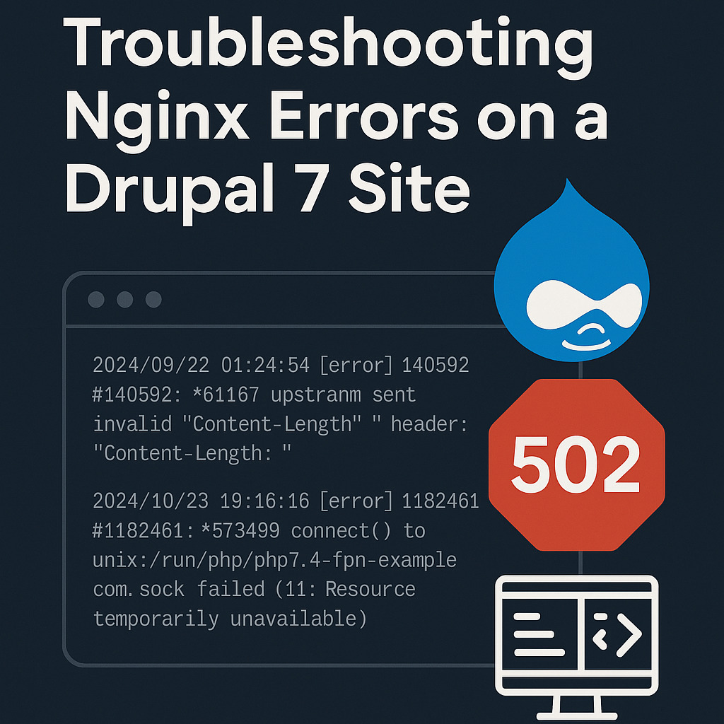 Drupal 7 + Nginx + "upstream sent invalid Content-Length header" error